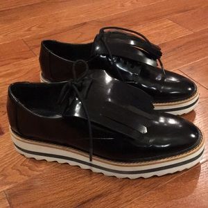 Zara Basic Collection Platform Oxford Shoes US 8
